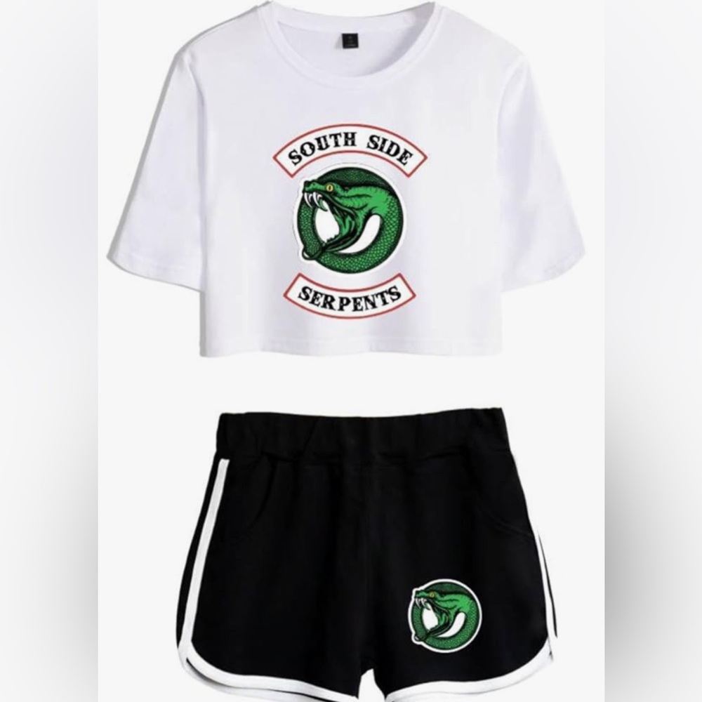 ZIGJOY Riverdale Crop Top T-Shirts and Shorts Southside Serpents Women and Girls
